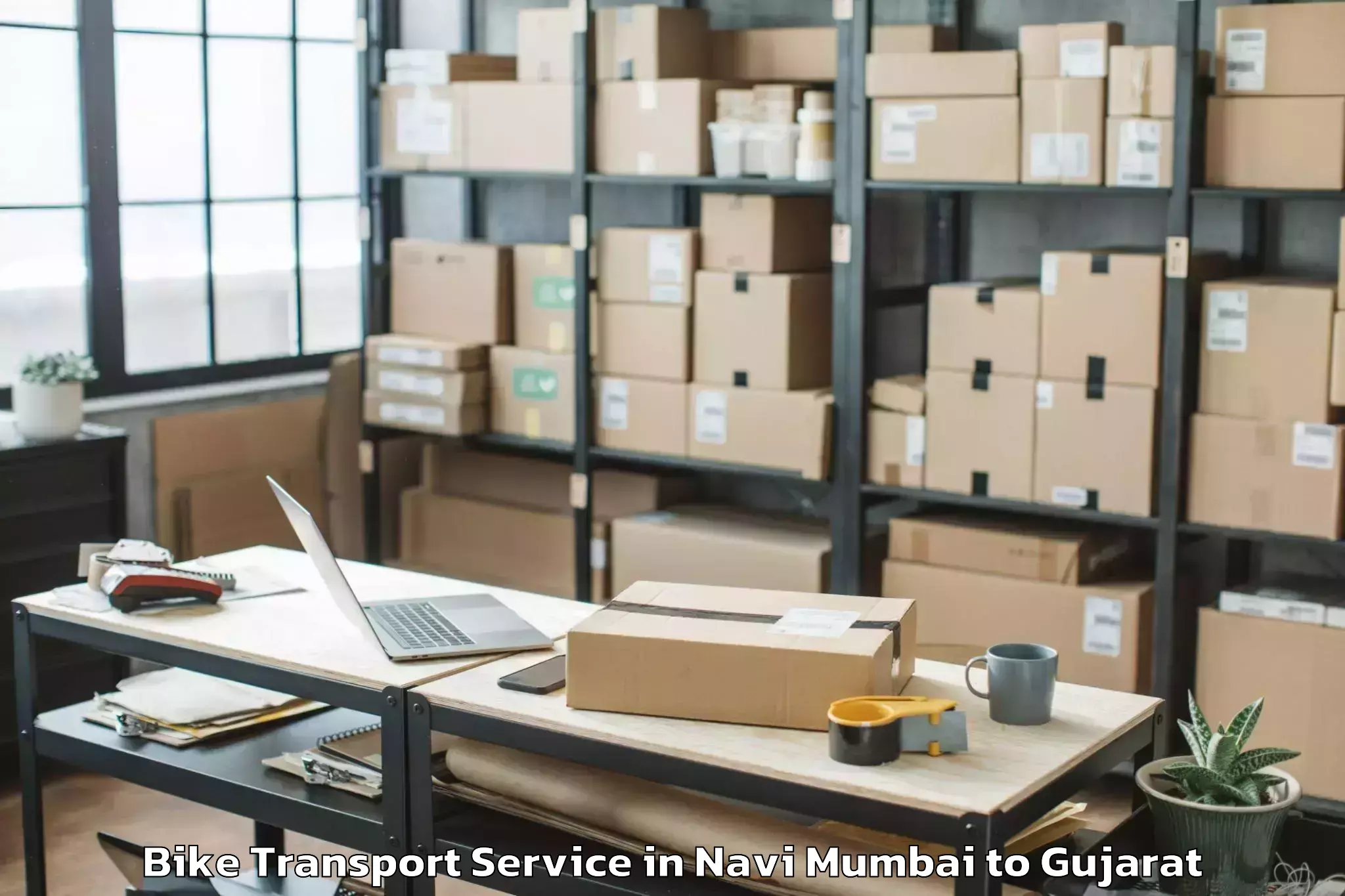 Hassle-Free Navi Mumbai to Valia Bike Transport